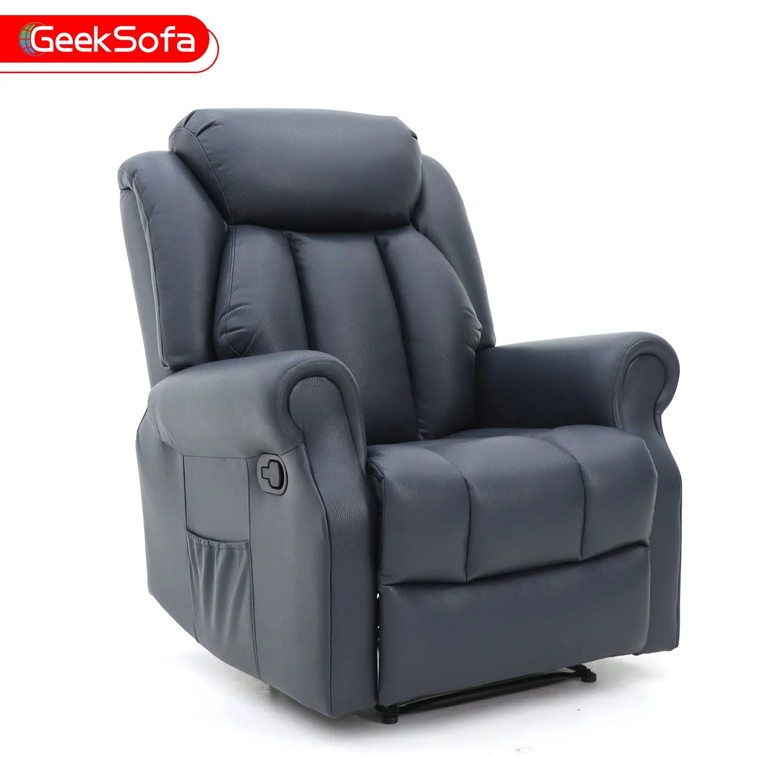 Geeksofa Modern Leather Manual Recliner Chair mit Massage und Wärme