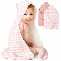 100% Cotton Organic Hooded Towel Soft Breathable Absorbent Bath Towel for Bath Essentials OEM