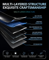 Film de protection de peinture (PPF) auto-cicatrisant en TPU coloré de 7,5 mil, film de protection de peinture changeant de couleur, anti-rayures, pour carrosserie de voiture, film de protection de peinture (PPF) en TPU pour voiture