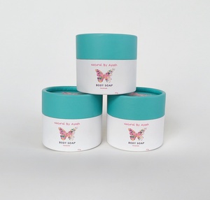 Tarro de papel de cilindro de loción reciclable respetuoso con el medio ambiente personalizado, tubo de papel a prueba de aceite de grado alimenticio hecho a mano para embalaje de belleza para - Product Image 4