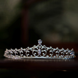 Corone <span class=keywords><strong>e</strong></span> Tiare in Cristallo Color Argento, Corona Vintage Barocca per Donne, Spose, Concorsi di Bellezza, Balli di Gala, Diademi, Accessori per Capelli da Matrimonio - Product Image 1