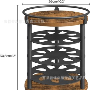 Organizador Giratorio para Cápsulas de Café, 4 Niveles, Base de Madera y Hierro, Rotación de 360 Grados, Organizador de Escritorio - Product Image 4