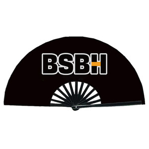 Wholesale Personalized Customized Printing Bamboo Hand Fan Clack Foldable Black Hand Fan