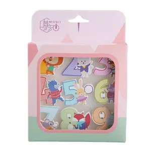 Popular cartoon wooden number head drawing pins, decorative thumb tacks for white board