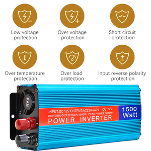 Convertidor de Onda Sinusoidal Modificado de Fábrica, 1500W, 12v a 220v, Equipado con Puerto USB - Product Image 2