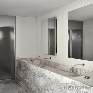 Style nordique maison bassin vanité alto dessus en marbre vanité avec armoire lavabo de salle de bain - Product Image 4