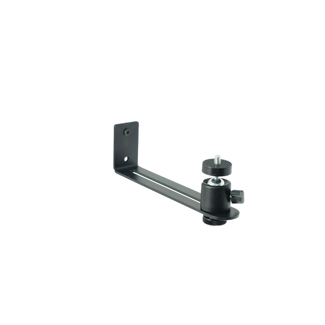 Adjustable Metal Black Wall Mount Projector Bracket with 1/4 Screw Interface Universal for Home Theater & Office Use