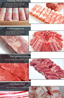Équipement de boucherie 4 rouleaux Base de plancher industrielle Saucisse Bacon Agneau Viande de boeuf Trancheuse de nourriture Machine de coupe épaisse