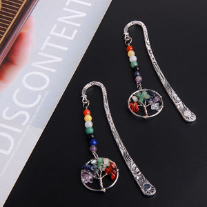 2024 nouveau sept chakra arc-en-ciel couleur arbre de vie pierres précieuses cristal signets promotionnels pour <span class=keywords><strong>les</strong></span> livres - Product Image 5