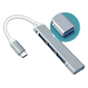 4 In 1 Usb Hub 2.0 Aluminium Desgin 4 In 1 Usb 3.0 Hub Docking Station Naar Usb 3.0 2.0 Mobiele Telefoon Tablet Co