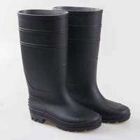 Bottes de pluie longues en PVC noir imperméables et antidérapantes, chaussures de jardin imperméables et antidérapantes