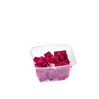 Sunzza En gros Boîte de conditionnement en plastique PE transparente, de qualité alimentaire, jetable, à paroi mince, pour bonbons, aliments secs et coupés frais, à emporter