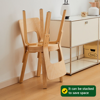 Chaise de salle à manger dossier de maison tabouret en bouleau créatif salle à manger nouvelle chaise de table à manger en bois massif simple tabouret de salle à manger chaise de thé