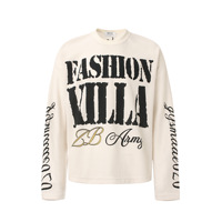 T-shirts à manches longues en coton gaufré lourd 300 GSM, style streetwear hip-hop, coupe ample et oversize, avec logo personnalisé imprimé à l'écran pour hommes