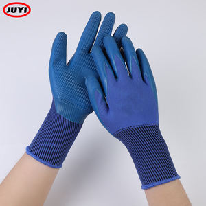 Servicio personalizado Dedos completos Guantes de mano resistentes al desgaste de goma sumergida azul Guantes DE TRABAJO protectores antideslizantes a prueba de aceite - Product Image 3