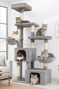 Moderno lujo gato <span class=keywords><strong>grande</strong></span> condominio ecológico gris Sisal gato árbol Torre felpa Sisal <span class=keywords><strong>rascador</strong></span> juego escalada características clásico cartón - Product Image 2