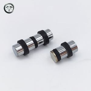 고무 개스킷이있는 원통형 니켈 유리 선반 지지대 캐비닛 디스플레이 선반 용 황동 가구 선반 지지대 - Product Image 4