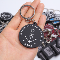Porte-clés mignon bon marché Porte-clés porte-clés en PVC souple en silicone 2D avec logo personnel