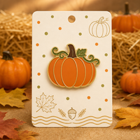 Broches et épingles de revers en métal, émail souple personnalisé, motif citrouille d'automne et Thanksgiving, bijoux dorés, vente en gros, usine OEM