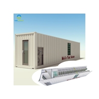 Conteneur d'agriculture hydroponique Vertical NFT Système de laitue Serre fourragère Microgreen Conteneur 40 'Usine intelligente avec LED
