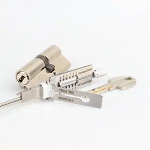 Tsnew lishi style 2 in 1 ss305 for te-sa lock pick locksmith tools for Open Civil Lock