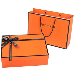 Design de luxe logo personnalisé victorias <span class=keywords><strong>secret</strong></span> rose luxe papier carton sac soins de la peau emballage boîte-cadeau de mariage avec ruban d'arc - Product Image 2