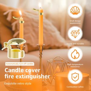 Tipo di Clip regolabile estintore automatico a forma di guscio di metallo a forma di fiamma spilla accessori per <span class=keywords><strong>candele</strong></span> - Product Image 4