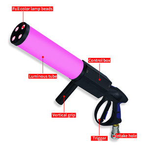 Pistolet Co2 portable SHTX avec lumière LED rgb dioxyde de carbone <span class=keywords><strong>dj</strong></span> bar <span class=keywords><strong>canon</strong></span> pistolet c02 atmosphère accessoires fête glace sèche pulvérisation fumée jet pistolet - Product Image 2