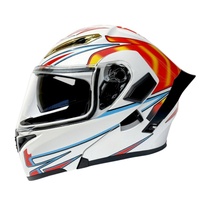 Casque de moto intégral certifié pour moto sportive avec ventilation supérieure, double visière, en ABS, vente en gros usine