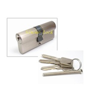 Laiton massif à double cylindre à profil européen avec finition en nickel satiné Système de clé principale disponible