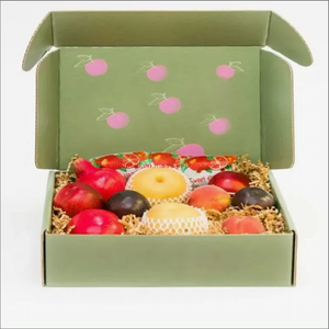 Impreso Cartón Corrugado Papel Aguacate Piña Tomate Naranja Manzana Limón Mango Plátano Fruta Vegetal Bandeja Caja de cartón - Product Image 5