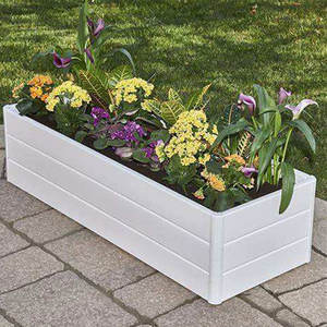Offre Spéciale extérieur blanc <span class=keywords><strong>surélevé</strong></span> <span class=keywords><strong>jardin</strong></span> fleur boîte Pvc planteur <span class=keywords><strong>en</strong></span> plastique fleur lit - Product Image 1