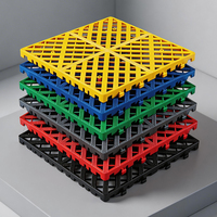 Dalles de sol de garage emboîtables multicolores, tapis en grille plastique antidérapants pour atelier de detailing automobile