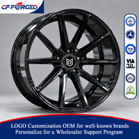 Jantes en alliage forgé monobloc de luxe 19 20 pouces noir brillant 5x112 à 5 branches pour Mercedes AMG C63 Coupé