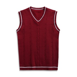 OEM ODM High Quality <strong>Men</strong> <strong>Knitted</strong> Vest V Neck Sleeveless Sweater Custom Knitwear Pullover <strong>Men</strong> Vest <strong>Waistcoat</strong> - Product Image 2