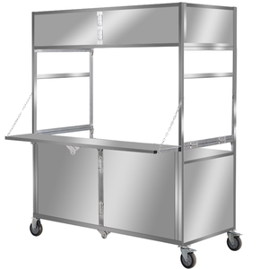 Chariot alimentaire pliable, chariot alimentaire mobile commercial, chariot alimentaire tendance, stand mobile pour <span class=keywords><strong>marché</strong></span> nocturne, chariot multifonctionnel à roulettes - Product Image 1