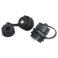 Conector Hembra USB Tipo B de Montaje en Panel LSHITECH M20.8 con Tuerca Frontal Roscada, Adaptador, Opciones de Soldadura y Conexión Directa