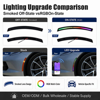 Feux de position latéraux LED avant et arrière RVB en gros pour Chevrolet Corvette C7 2014-2019, lentille fumée, fourniture d'usine
