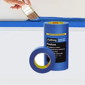 Crepe Paper Painting Tape UV Resistance 14 Days No Residue High Adhesive Car Automotive Blue Painters Masking Tape