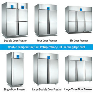 Tủ lạnh thương mại đứng bằng thép không gỉ 1/2/3 cửa 600l/1220l/2100l, cửa đứng bằng thép không gỉ, tủ đông sâu dùng cho tiệm bánh - Product Image 4