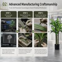 Plante artificielle Oh Arts Dracaena Fragrans à feuilles vertes variées, taille personnalisée, vente en gros d'usine, décoration commerciale