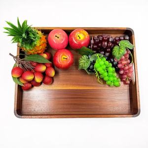 Acacia Wood Serving <b>Tray</b> 46x35x5cm Rectangular Household Fruit <b>Tea</b> <b>Tray</b> Japanese Style Wooden Pattern - Product Image 1
