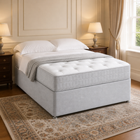 Matelas à ressorts ensachés avec base capitonnée haute, tailles UK, simple, double, king size, vente en gros pour chambre à coucher