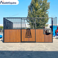 Box pour chevaux avec porte coulissante robuste, structure en acier de qualité supérieure, 3x2,2m et taille personnalisée