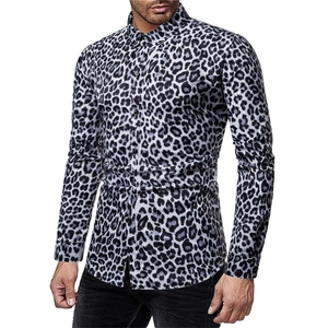 Chemise à manches longues pour <span class=keywords><strong>homme</strong></span> à imprimé léopard, nouvelle arrivée 2025 - Hauts décontractés <span class=keywords><strong>grande</strong></span> <span class=keywords><strong>taille</strong></span> pour le printemps et l'automne, parfaits pour le streetwear - Product Image 5