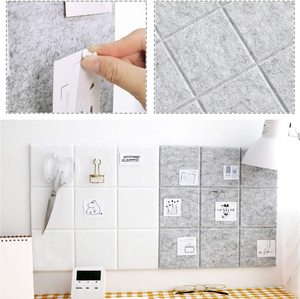 Giá bán buôn tường trang trí bảng thông báo vuông Polyester Pin Hội Đồng Quản Trị cảm thấy bảng thông báo cho văn phòng nhà cảm thấy gạch ốp tường - Product Image 5
