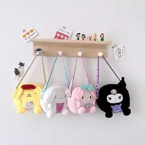 Dompet uang receh untuk siswa perempuan tas bahu Kuromi My Melody gaya Jepang tas selempang mewah kartun lucu lucu Sanrio Ba