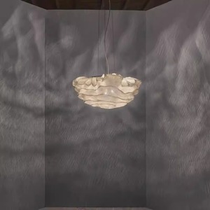 Lustre nuage espagnol, style français moderne, rond, blanc, LED, anti-éblouissement, 220V, culot E27 - Product Image 2