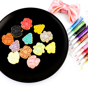 Polvo de oro de óxido de titanio polvo <span class=keywords><strong>blanco</strong></span> bronce rojo metálico <span class=keywords><strong>comestible</strong></span> <span class=keywords><strong>rotulador</strong></span> cepillo para comida galleta decoración de chocolate - Product Image 4