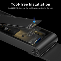 Carcasa FIDECO para SSD M.2 con Interfaz USB3.2, Transferencia de Datos de Alta Velocidad de 10 Gbps para Dispositivos de Almacenamiento Externos